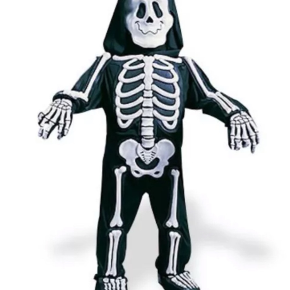 Fun world Skelebones toddler costume. NWT large 4-6
